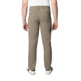 Çizgili Polyamid 5 Cep Pantolon  Bej