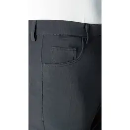 Çizgili Polyamid 5 Cep Pantolon  Siyah