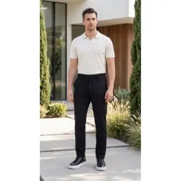 Triko Likralı Jogger Pantolon Siyah