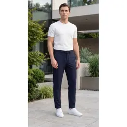 Likralı Jogger Erkek Pantolon  Lacivert