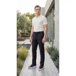 Likralı Jogger Erkek Pantolon  Kışlık Siyah