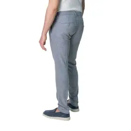 Slim Fit Dar Kesim Pileli Bej Kumaş Erkek Pantolon Lacivert