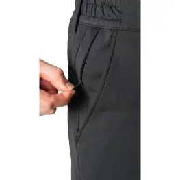 Polyamid Fermuarlı Yan Cep Pantolon  Siyah