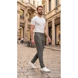 Polyamid Fermuarlı Yan Cep Pantolon  Vizon