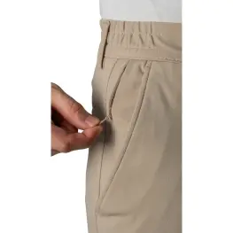 Polyamid Fermuarlı Yan Cep Pantolon  Bej