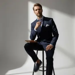 Kruvaze Takım Lacivert