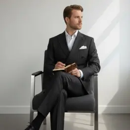 Kruvaze Takım Siyah Takım