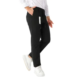 Regular Fit Kesim Yan Cep Jogger Erkek Pantolon  Kışlık Siyah