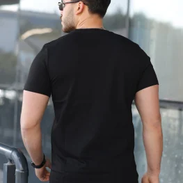 Basic Bisiklet Yaka Erkek T-Shirt  Siyah