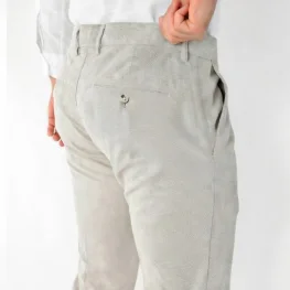 Slim Fit Dar Kesim Yan Cep Pileli Bej Kumaş Erkek Pantolon Bej