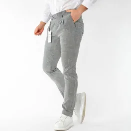 Slim Fit Dar Kesim Yan Cep Pileli Bej Kumaş Erkek Pantolon Siyah